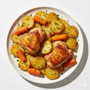 Pomme boulangère au poulet koucha